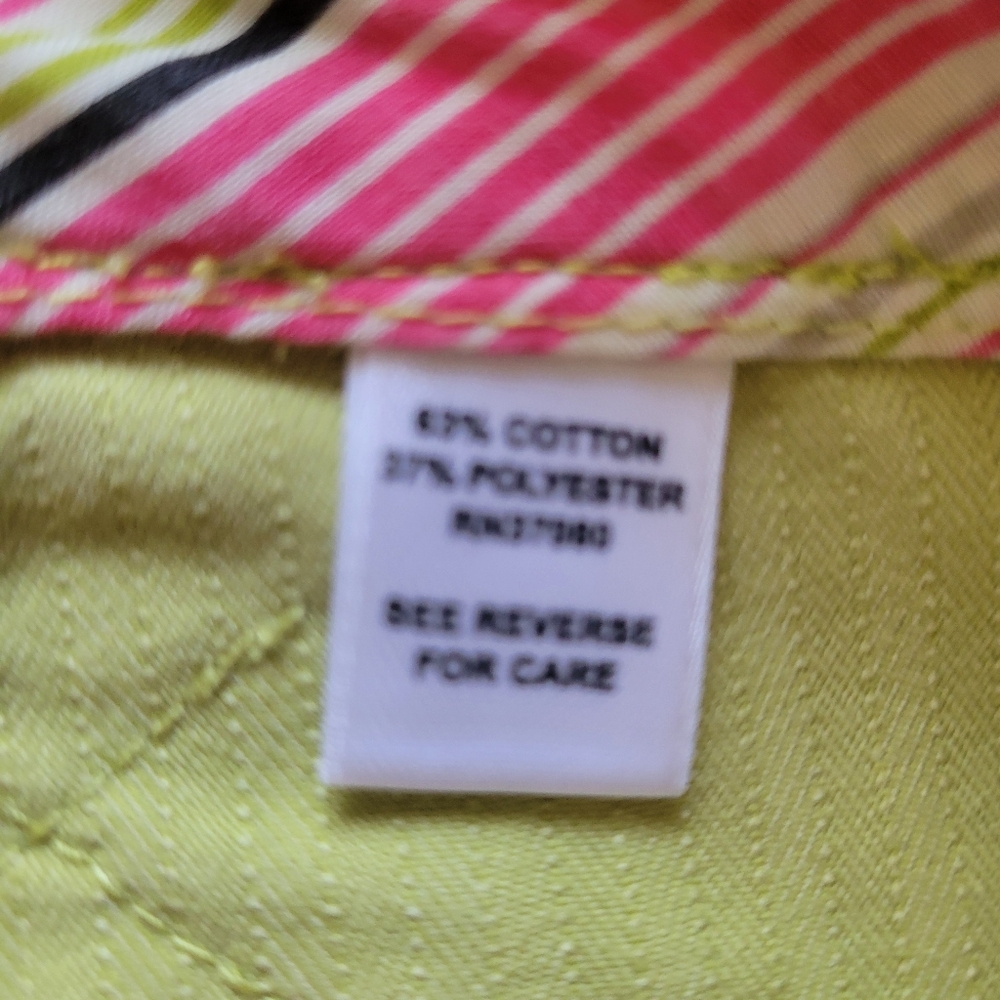 CATO Light Lime Chartreuse Green Cotton Blend Straight Maxi Skirt 18 - Picture 3 of 4